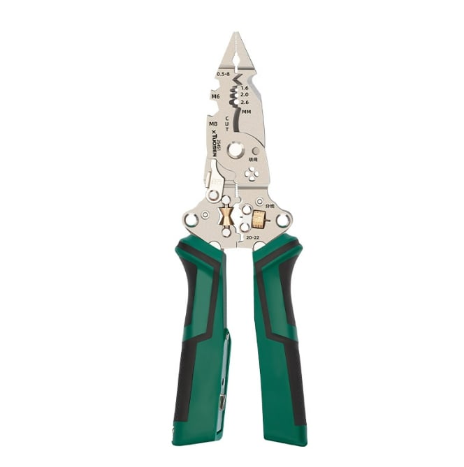 CILIFER® 16 in 1 Wire Stripper Twister for Cutting and Pulling Wires.Cable Scissors.Voltage Tester Pliers. 12V to 250V Live.Null.Hot Wire Judgment AC DC. Audible and Flashing LED Alarms