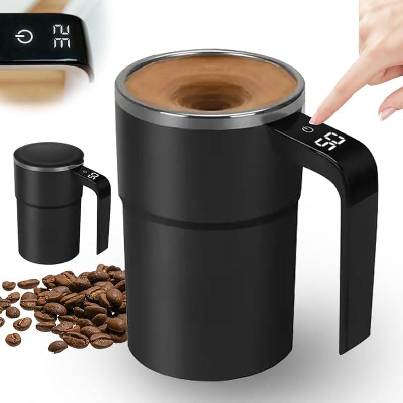 CILIFER® Electric coffee mug with a built-in LCD thermometer. perfect for brewing coffee. milk. cocoa. etc.