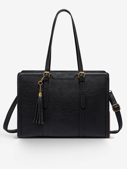 SFRCORD® 2Pcs Vintage Leather Laptop Tote, 15.6" 17.3"